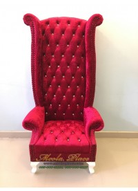 โซฟา Wing Chair ขนาด1 ที่นั่ง หลังสูง 170 ซม. ปีกโค้งตอกหมุด ขาสิงห์สวยหรู