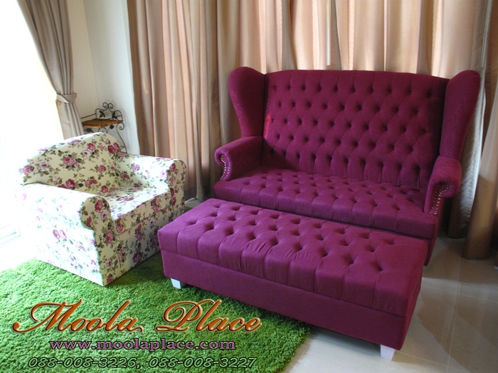 โซฟา Wing Chair โซฟาวินเทจ โรงงานโซฟา รับผลิต