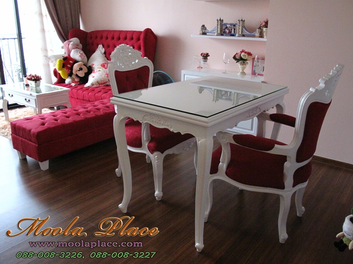 โต๊ะรับประทานขาสิงห์ แกะลายสไตล์หลุยส์วินเทจ แกะลายสไตล์หลุยส์  วินเทจ