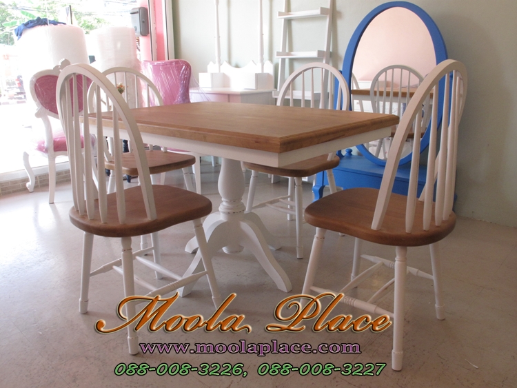 โต๊ะรับประทานอาหารวินเทจ ขนาด 120 x 80 x 75 ซม. 