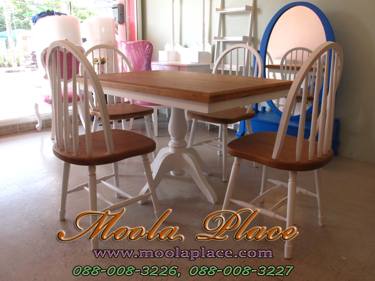 โต๊ะรับประทานอาหาร 4 ทาน สไตล์วินเทจ เก้าอี้ราคาถูก