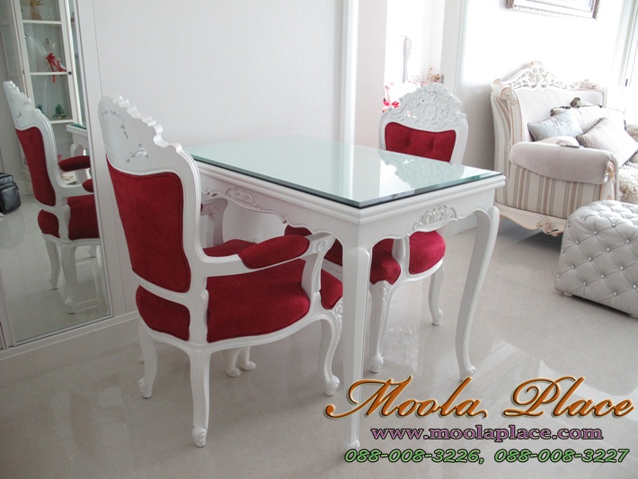 โต๊ะทานข้าววินเทจ โต๊ะรับประทานอาหารวินเทจหลุยส์ เก้าอี้หลุยส์ 