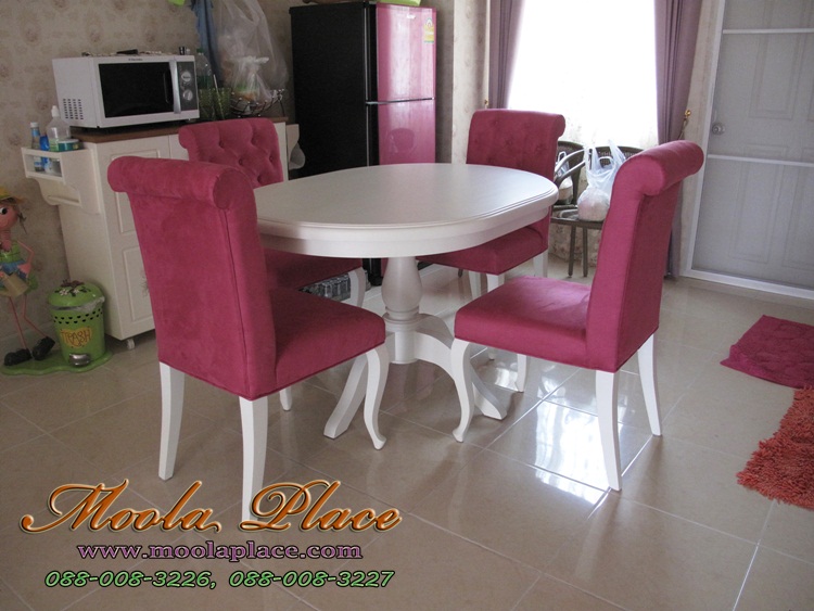 โต๊ะรับประทานอาหารทรงวงรี ขนาด 120 x 80 x 75 ซม. 