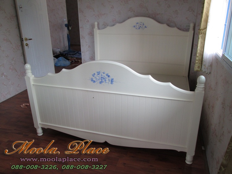 ตียงนอนสไตล์วินเทจ เตียงนอนสไตล์วินเทจสีขาวตียงนอนสไตล์วินเทจ , เตียงนอนเพ้นท์