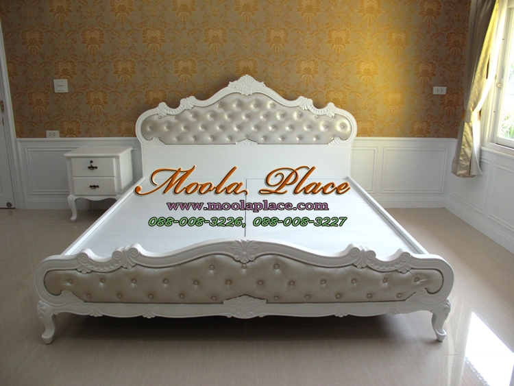 เตียงนอนหลุยส์ ไม้สัก วินเทจ