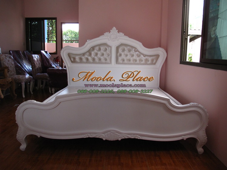 เตียงนอนสไตล์หลุยส์วินเทจ บุหัวเตียง