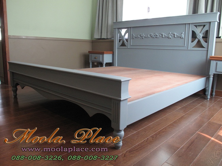 เตียงนอนสไตล์วินเทจ เตียงนอน ขนาด 6 ฟุต