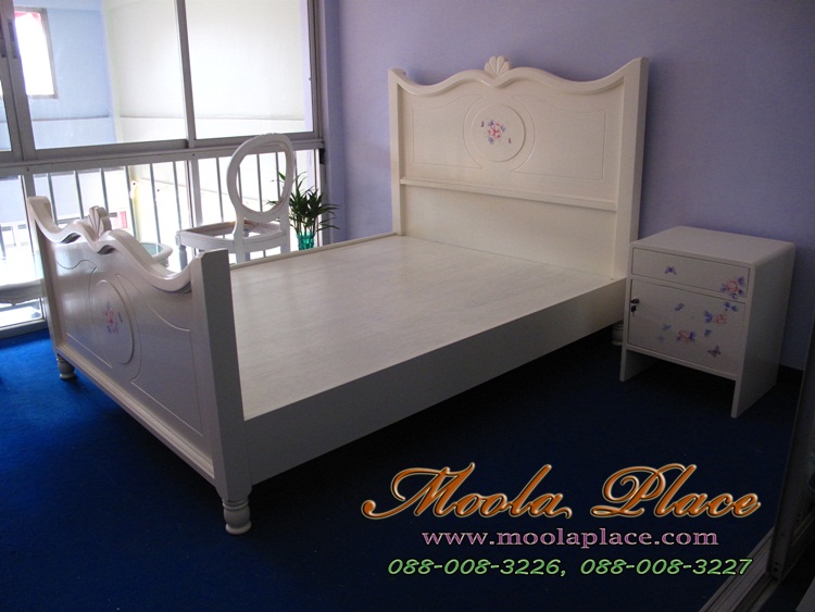 ตียงนอนสไตล์วินเทจ เตียงนอนสไตล์วินเทจสีขาวตียงนอนสไตล์วินเทจ , เตียงนอนเพ้นท์