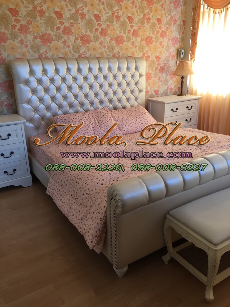 เตียงนอนบุหนัง เฟอร์นิเจอร์วินเทจ