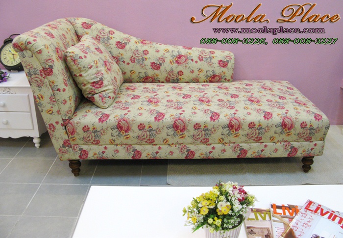 โซฟา Bed (Daybed) สไตล์วินเทจ ผ้าลายดอก โซฟาวินเทจ