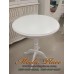 โต๊ะวงกลม ทำสีขาว ขนาด เส้นผ่าศูนย์กลาง 60 ซม สูง 75 ซม.