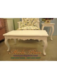 โต๊ะกลาง แกะลายสวยงาม  ขนาด กว้าง 90 ลึก 45 สูง 45 ซม.
