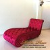 โซฟา Bed (Daybed) หลังขมวด ดึงกระดุมคริสตัล หุ้มผ้ากำมะหยี่ (ตัว หนัง/ผ้า มีให้เลือกหลายเฉดสี) 