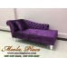 โซฟา Bed (Daybed) สไตล์วินเทจ ขากลึง ดึงกระดุม หุ้มด้วยผ้ากำมะหยี่นำเข้าสไตล์เงายับ (ตัวผ้ามีให้เลือกหลายเฉดสี)