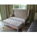 โซฟา Wing Chair สไตล์วินเทจ 2 ที่นั่ง ขากลึง ดึงกระดุม หุ้มด้วยผ้ากำมะหยี่นำเข้าสไตล์เงายับ (ตัวผ้ามีให้เลือกหลายเฉดสี) พร้อมสตูลวางเท้า ขนาด กว้าง 150  x ลึก 85 x สูง 110