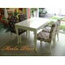 โต๊ะรับประทานอาหาร ขาสิงห์ สีขาวสไตล์วินเทจ ขนาด 120 x 80 x 75 ซม.