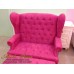โซฟา Wing Chair สไตล์วินเทจ ผลิตจากผ้ากำมะหยี่นำเข้าอย่างดี พร้อมที่วางเท้า ขนาด กว้าง 120  x ลึก 85 x สูง 110 สามารถเปลี่ยนสีและลายผ้าได้