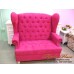 โซฟา Wing Chair สไตล์วินเทจ ผลิตจากผ้ากำมะหยี่นำเข้าอย่างดี พร้อมที่วางเท้า ขนาด กว้าง 120  x ลึก 85 x สูง 110 สามารถเปลี่ยนสีและลายผ้าได้
