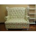 โซฟา Wing Chair สไตล์วินเทจ หุ้มผ้าลายดอก พร้อมที่วางเท้า ขนาด กว้าง 120  x ลึก 85 x สูง 110 สามารถเลือกเปลี่ยนลายผ้าได้