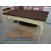 โต๊ะรับประทานอาหาร สไตล์วินเทจ ท๊อปทำสีโอ๊คเข้ม ขนาด 160 x 80 x 75  ซม.