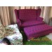 โซฟา Wing Chair สไตล์วินเทจ 2 ที่นั่ง ผลิตจากผ้ากำมะหยี่อย่างดี พร้อมสตูลวางเท้า ขนาด กว้าง 150  x ลึก 85 x สูง 110 สามารถเปลี่ยนสีและลายผ้าได้