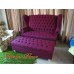 โซฟา Wing Chair สไตล์วินเทจ 2 ที่นั่ง ผลิตจากผ้ากำมะหยี่อย่างดี พร้อมสตูลวางเท้า ขนาด กว้าง 150  x ลึก 85 x สูง 110 สามารถเปลี่ยนสีและลายผ้าได้