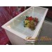 ตู้เอนกประสงค์ 3 ลิ้น Top กระจก สไตล์วินเทจ ขาสิงห์แกะลาย ขนาด 120 x 50 x 80 ซม.