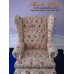 โซฟา Wing Chair สไตล์วินเทจ หุ้มผ้าลายดอก พร้อมที่วางเท้า ขนาด 1 ที่นั่ง สามารถเลือกเปลี่ยนลายผ้าได้