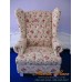โซฟา Wing Chair สไตล์วินเทจ หุ้มผ้าลายดอก พร้อมที่วางเท้า ขนาด 1 ที่นั่ง สามารถเลือกเปลี่ยนลายผ้าได้