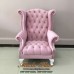 โซฟา Wing Chair 1 ที่นั่ง ปีกโค้ง ขาสิงห์สวยหรู  บุผ้ากำมะหยี่