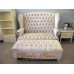 โซฟา Wing Chair สไตล์วินเทจ 2 ที่นั่ง ผลิตจากผ้ากำมะหยี่อย่างดี พร้อมที่วางเท้า ขนาด กว้าง 150  x ลึก 85 x สูง 110 สามารถเปลี่ยนสีและลายผ้าได้