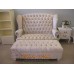 โซฟา Wing Chair สไตล์วินเทจ 2 ที่นั่ง ผลิตจากผ้ากำมะหยี่อย่างดี พร้อมที่วางเท้า ขนาด กว้าง 150  x ลึก 85 x สูง 110 สามารถเปลี่ยนสีและลายผ้าได้