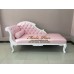 โซฟา Daybed แกะสลักหลุยส์ ดึงกระดุม พร้อมหมอนอิงกลมเข้าชุด 