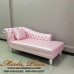 โซฟา Bed (Daybed) สไตล์วินเทจ ขากลึง ดึงกระดุม บุหนัง PU สามารถเปลี่ยนสีผ้าสีหนังและด้านแขนได้