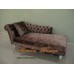 โซฟา Bed (Daybed) สไตล์วินเทจ ขากลึง ดึงกระดุม หุ้มด้วยผ้ากำมะหยี่นำเข้าสไตล์เงายับ