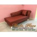 โซฟา Bed (Daybed) สไตล์วินเทจ ขากลึง ดึงกระดุม หุ้มด้วยหนัง PU ผ้าไหม ราคาไม่รวมกรุะดุมคริสตัล