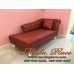 โซฟา Bed (Daybed) สไตล์วินเทจ ขากลึง ดึงกระดุม หุ้มด้วยหนัง PU ผ้าไหม ราคาไม่รวมกรุะดุมคริสตัล