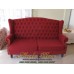 โซฟา Wing Chair ทรงนูน สไตล์วินเทจ ขนาด 180 ซม. ขากลึง หุ้มด้วยผ้ากำมะหยี่ (ตัวผ้ามีให้เลือกหลายเฉดสี) 