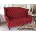 โซฟา Wing Chair ทรงนูน สไตล์วินเทจ ขนาด 180 ซม. ขากลึง หุ้มด้วยผ้ากำมะหยี่ (ตัวผ้ามีให้เลือกหลายเฉดสี) 