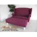 โซฟา Wing Chair สไตล์วินเทจ 2 ที่นั่ง ขากลึง ผลิตจากผ้ากำมะหยี่อย่างดี พร้อมที่วางเท้า ขนาด กว้าง 150  x ลึก 85 x สูง 110 สามารถเปลี่ยนสีและลายผ้าได้