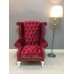 โซฟา Wing Chair 1 ที่นั่ง ปีกโค้ง ขาสิงห์  ตอกหมุด สวยหรู พร้อมสตูลขาสิงห์ เข้าเซ็ท