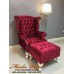 โซฟา Wing Chair 1 ที่นั่ง ปีกโค้ง ขาสิงห์  ตอกหมุด สวยหรู พร้อมสตูลขาสิงห์ เข้าเซ็ท