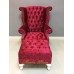 โซฟา Wing Chair 1 ที่นั่ง ปีกโค้ง ขาสิงห์  ตอกหมุด สวยหรู พร้อมสตูลขาสิงห์ เข้าเซ็ท