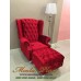 โซฟา Wing Chair 1 ที่นั่ง ขาไม้เหลี่ยม พร้อมที่สตูลวางเท้า บุผ้ากำมะหยี่ สามารถเปลี่ยนสีหนังหรือตัวผ้าได้