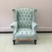 โซฟา Wing Chair 1 ที่นั่ง ปีกโค้ง ขาสิงห์สวยหรู  บุผ้ากำมะหยี่