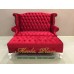 โซฟา Wing Chair ขนาด 150 ซม. ปีกโค้ง ขาสิงห์ ตอกหมุด สวยหรู พร้อมสตูลขาสิงห์ เข้าเซ็ท