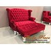 โซฟา Wing Chair ขนาด 150 ซม. ปีกโค้ง ขาสิงห์ ตอกหมุด สวยหรู พร้อมสตูลขาสิงห์ เข้าเซ็ท