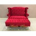 โซฟา Wing Chair ขนาด 150 ซม. ปีกโค้ง ขาสิงห์ ตอกหมุด สวยหรู พร้อมสตูลขาสิงห์ เข้าเซ็ท