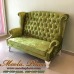 โซฟา Wing Chair ขนาด 150 ซม. ปีกโค้ง ที่นั่งเรียบ ขาสิงห์ ตอกหมุด สวยหรู
