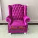 โซฟา Wing Chair 1 ที่นั่ง บุผ้กำมะหยี่ สามารถเปลี่ยนสีหนังหรือตัวผ้าได้